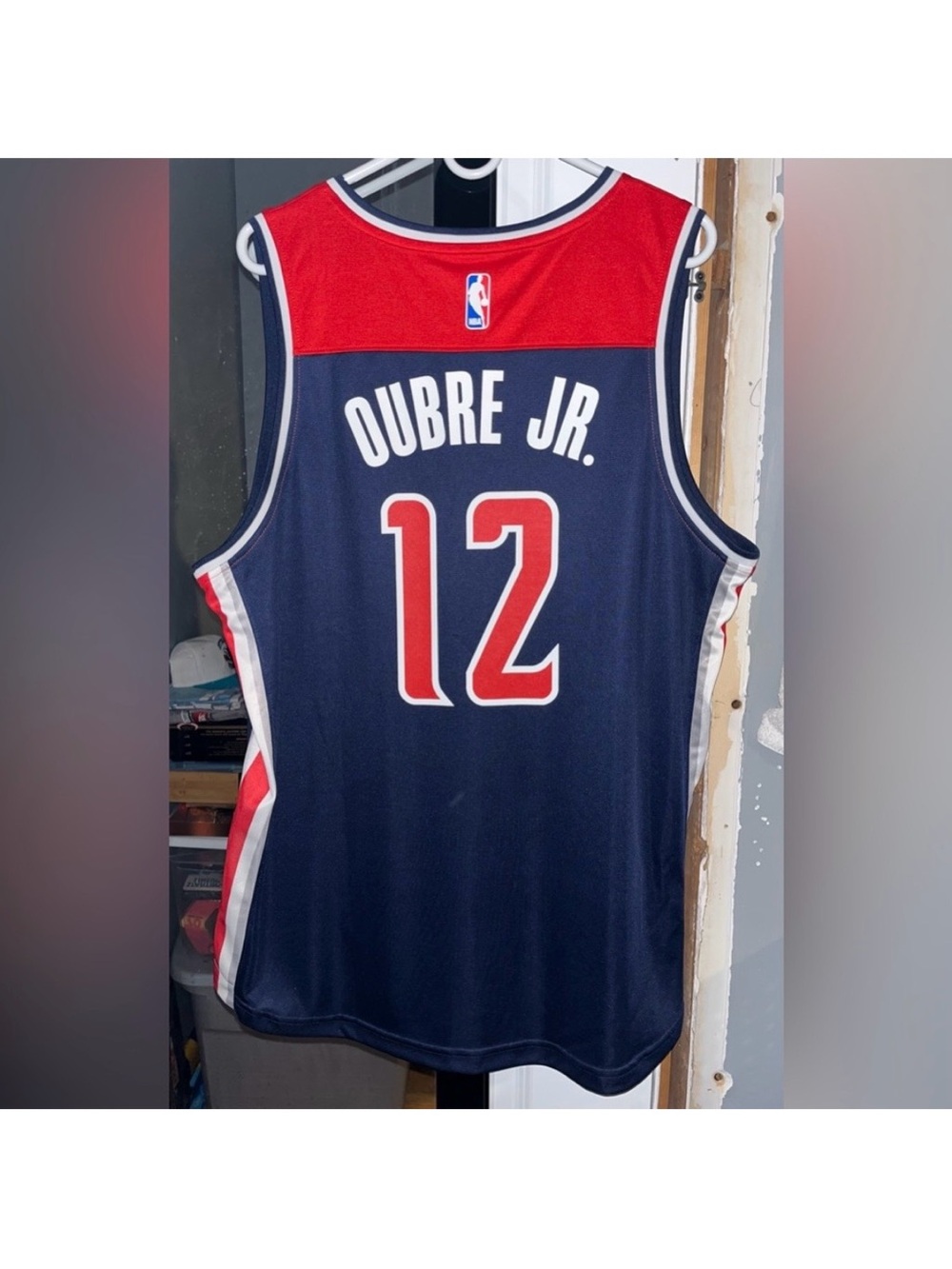 Kelly Oubre Jr. Washington Wizards Blue & Red Retro NBA Basketball Jersey Large